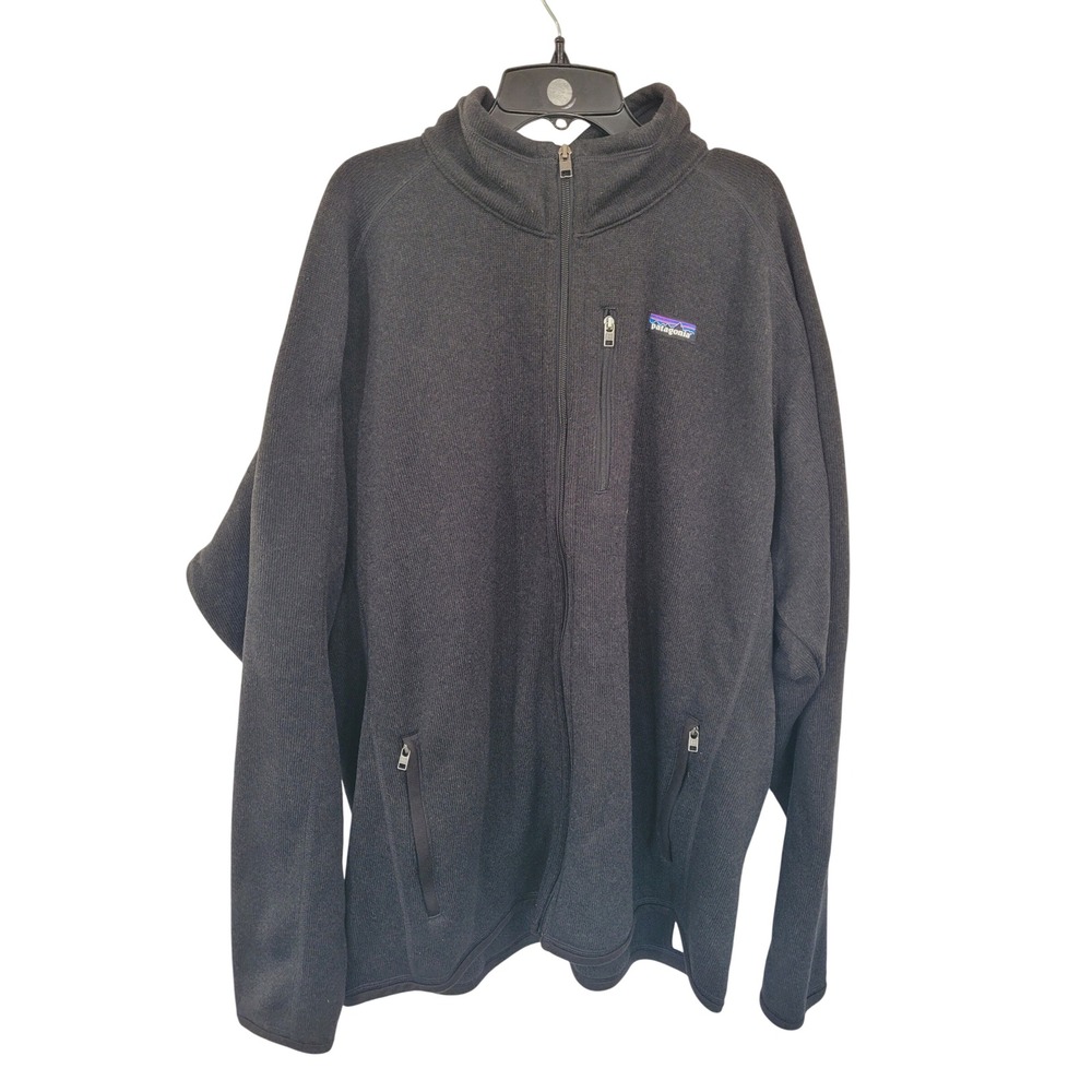 Patagonia Better Sweater Full Zip Jacket Mens XXL Black Fleece Knit 25528 #25